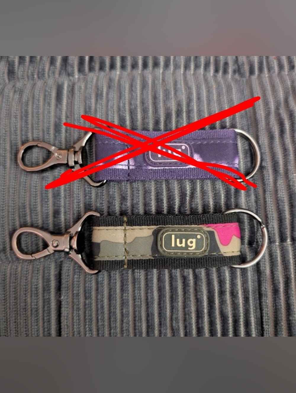 Lug Printed Keychain In Camo Orchid